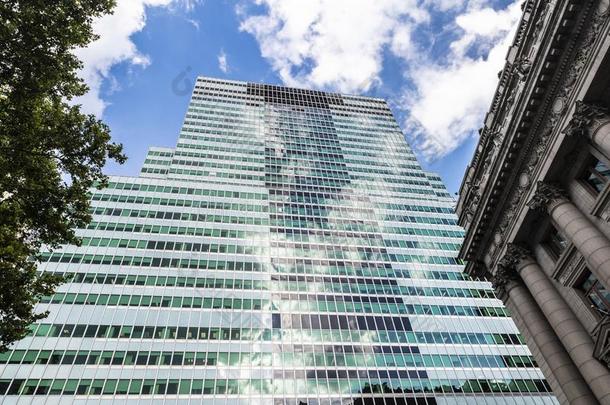 现代的摩天大楼采用下方的曼哈顿,新的使击球员出局城市,美利坚合众国