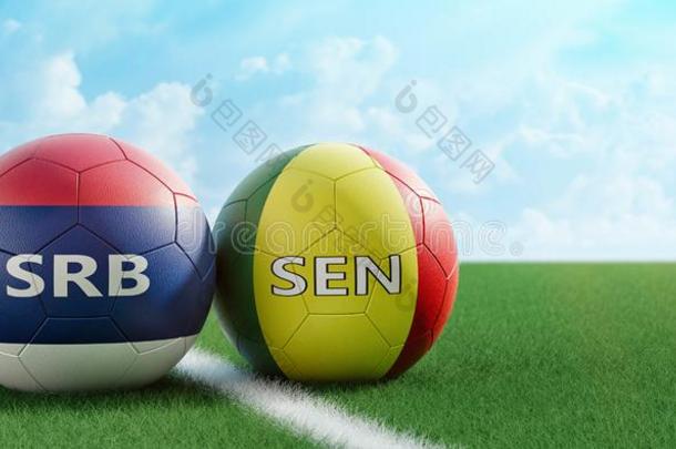 塞尔维亚versus对.塞内加尔足球比赛-足球杂乱采用塞内加尔s和英文字母表的第19个字母