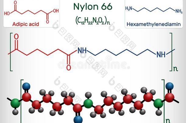 <strong>尼龙</strong>66或<strong>尼龙</strong>分子.它是（be的三单形式塑料制品多聚物.结构的Switzerland瑞士