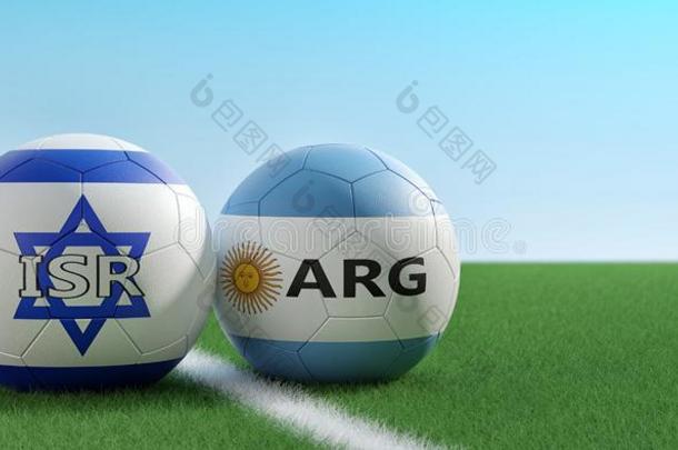 以色列versus对.阿根廷足球比赛-足球杂乱采用以色列和一