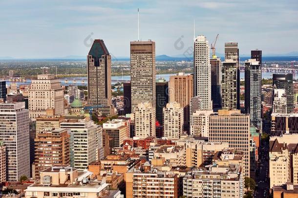 蒙特利尔城市地平线看法从登上王国的采用<strong>魁北克</strong>,加拿大