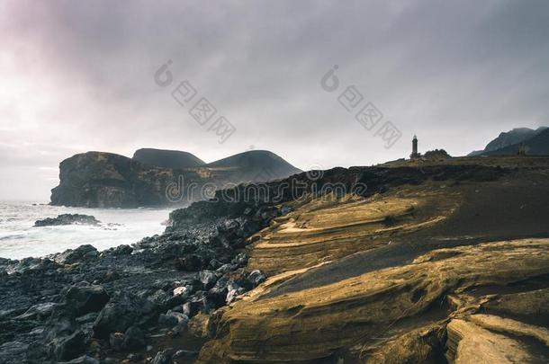 看法越过capelinhos公司火山,灯塔关于上侧桥dosage剂量capelinhos公司