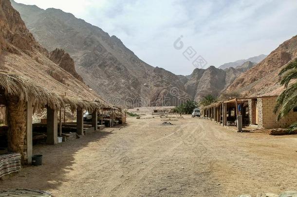 贝多因人营地和帐篷采用沙漠在近处港口elevation仰角酋长,埃及