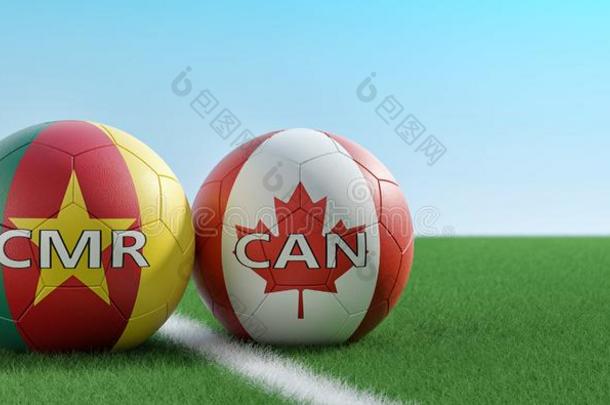 加拿大versus对.喀麦隆足球比赛-足球杂乱采用加拿大和Cana加拿大