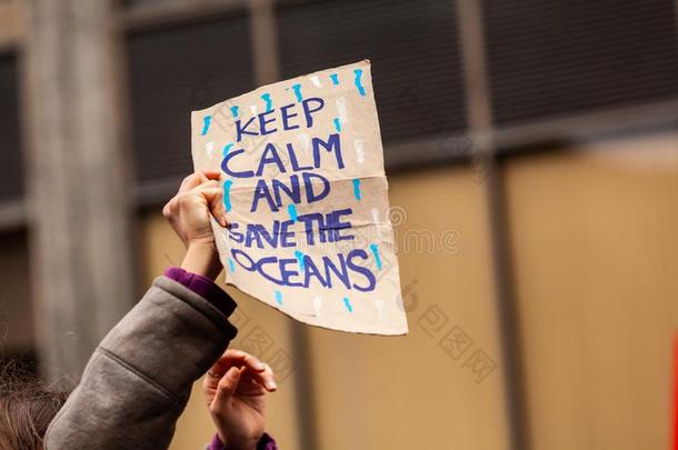 生态的抗议海污染海报