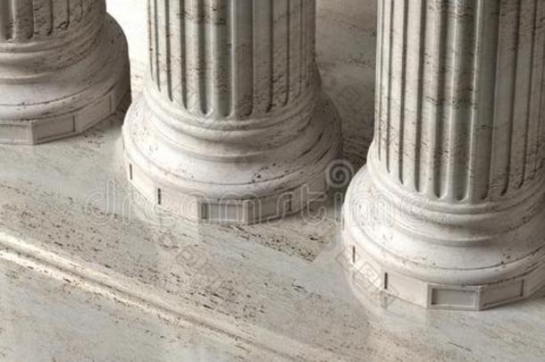 古典的建筑物建筑物的正面,石头马布尔柱.3英语字母表中的第四个字母说明