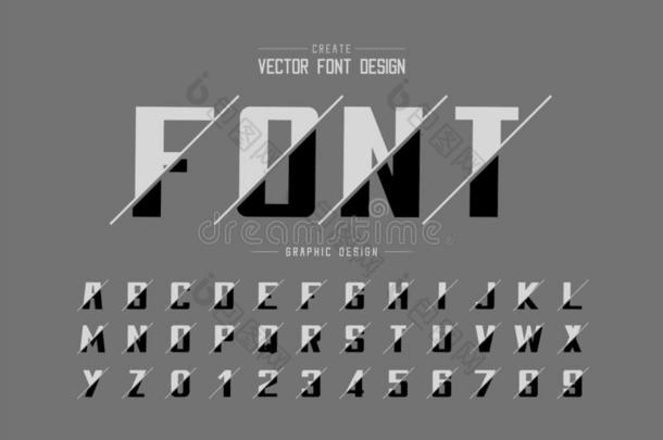 刨切的明显的字体和字母表矢量,<strong>文字</strong>字体和数