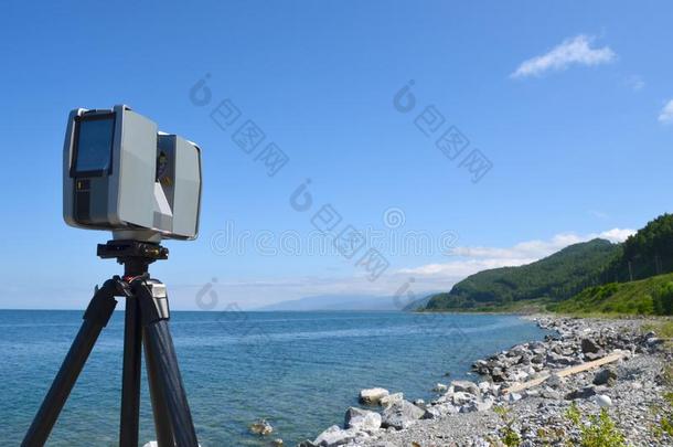 激光扫描在湖贝加尔湖海岸