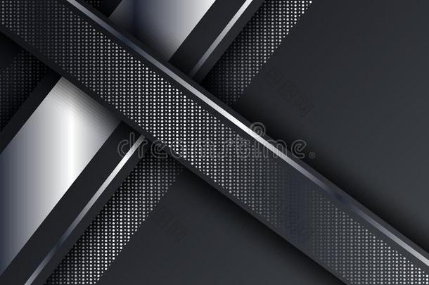 抽象的黑的银金属的框架技术灼热的优美的设计
