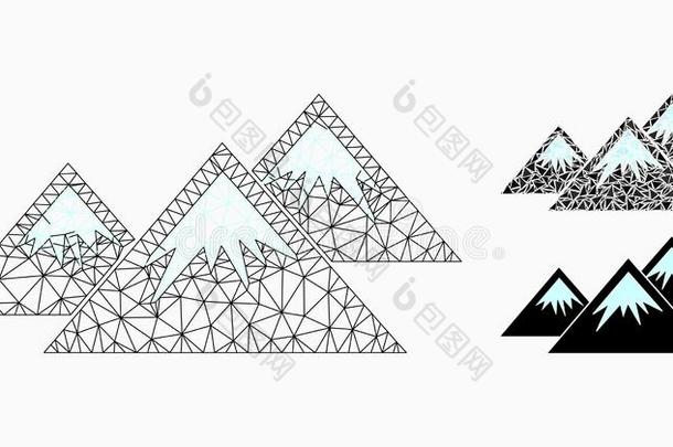 常积不消的冰山矢量网孔网模型和三角形马赛克我