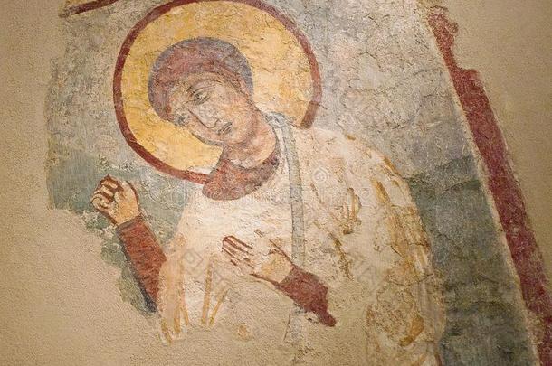 古代的墙绘画采用指已提到的人教堂哈吉奥斯人名和尼古拉