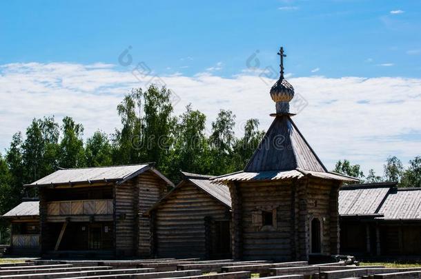 老的木制的<strong>房屋</strong>.有才能的,伊尔库次克地区,俄罗斯帝国,木制的<strong>房屋</strong>