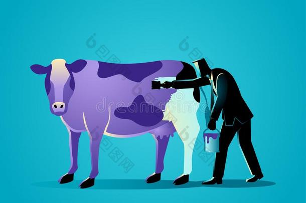 商人绘画一奶牛和呕吐物p一int