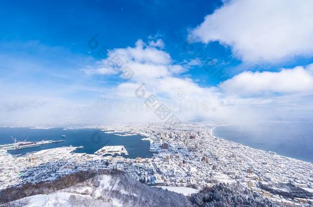 美丽的风景和城市风光照片从山函馆为厕所