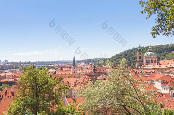 全景的看法向布拉格历史的中心,赫拉德卡尼.布拉格,Cz
