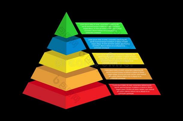 金字塔关于成功关于num.五部分.信息图表为今天