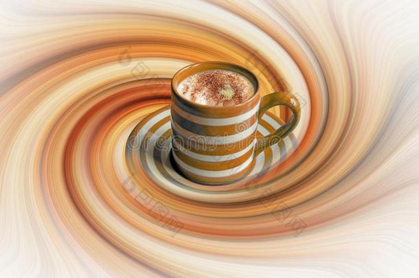 咖啡豆旋转杯子马克杯热的喝饮料卡普契诺咖啡拿铁咖啡美洲