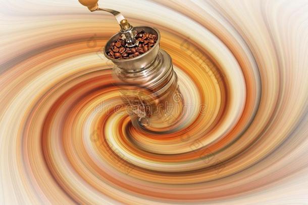 咖啡豆旋转杯子马克杯热的喝饮料卡普契诺咖啡拿铁咖啡美洲