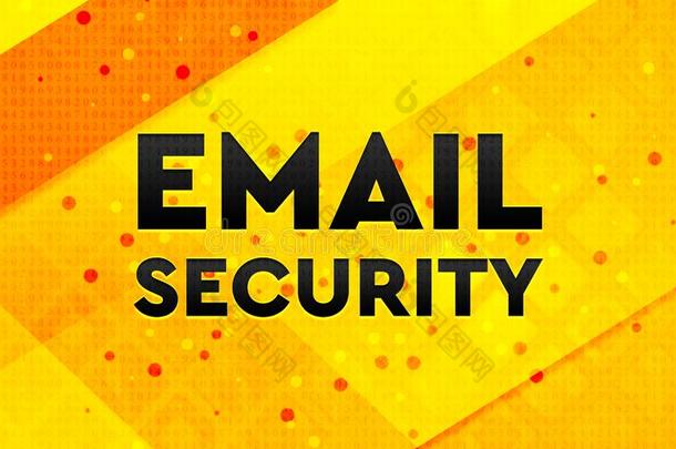 <strong>电子邮件安全</strong>抽象的数字的横幅黄色的背景