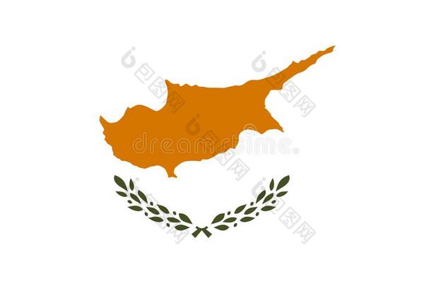 塞浦路斯国家的旗.矢量说明.尼科西亚