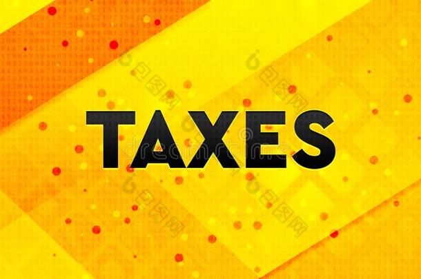 税抽象的数字的横幅黄色的背景