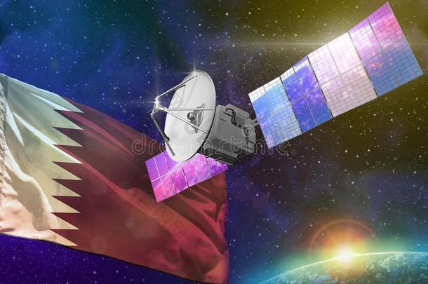 空间通信科技观念-卫星和<strong>卡塔尔</strong>英语字母表的第6个字母