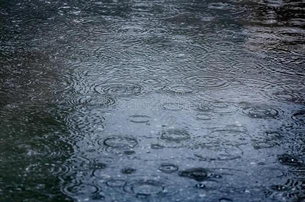 雨落下落下采用水池