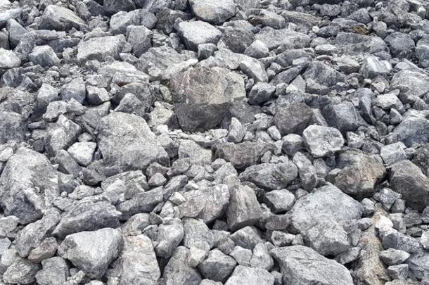 组关于灰色石头或岩石向地面f或back地面或墙纸