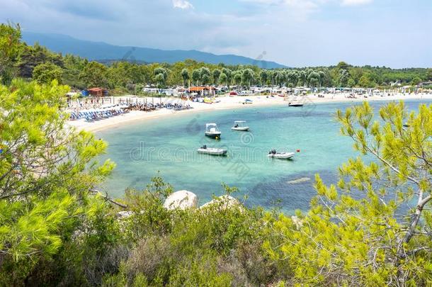 铂金海滩向Sith向ia,哈尔基季基半岛,希腊
