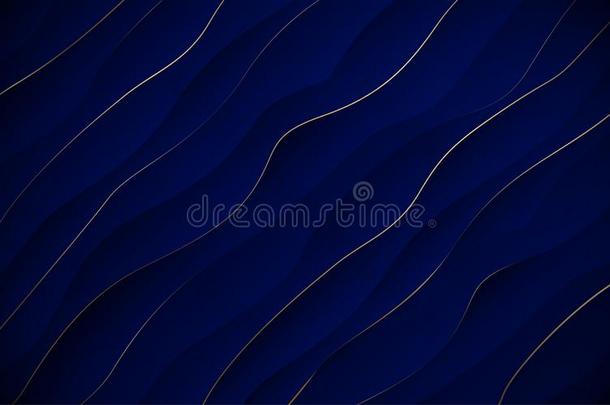抽象的蓝色和金王国的奢侈和波背景.vectograp矢量图