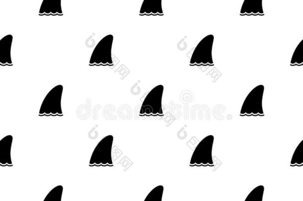 <strong>鲨鱼</strong>鱼鳍无缝的模式<strong>海豚</strong>鱼鲸围巾隔离的关于