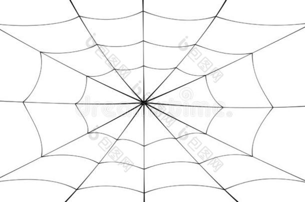 蜘蛛蜘蛛网漫画.黑的cob蜘蛛网元素,隔离的白色的后座议员
