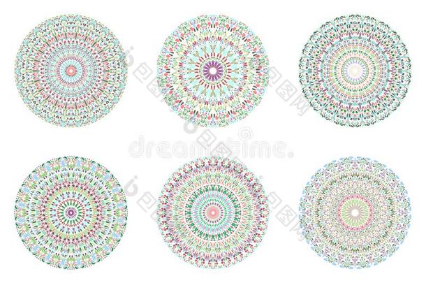 几何的抽象的圆形的圆形的花瓣模式曼荼罗放置