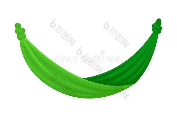 绿色的织物吊<strong>床</strong>.<strong>矢量</strong>说明向白色的背景.