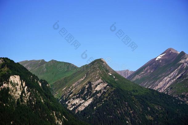夏阿尔卑斯山的风景采用国家的公园人名陶恩.全景画英语字母表的第15个字母