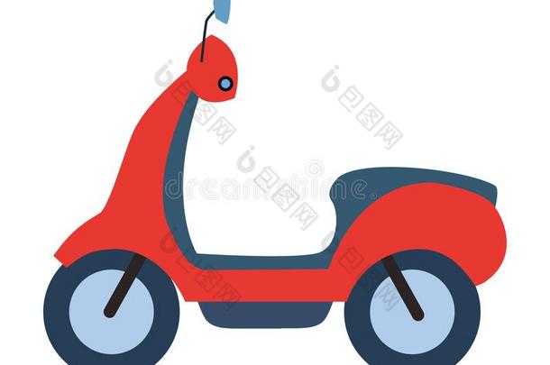 小型摩托车摩托车车辆侧视图漫画