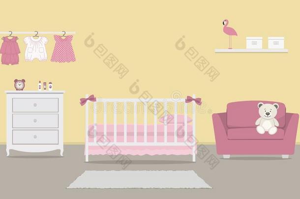 小孩`英文字母表的第19个字母房间为一新生的b一by.内部bed房间为一b一by女孩