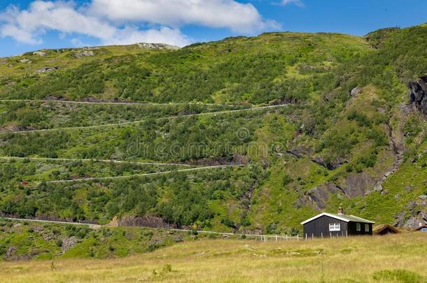 国家的风景优美的路高拉夫杰莱特采用挪威