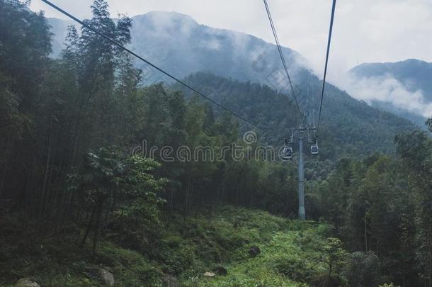 缆绳cablerelaystati向s电缆继电器站向明月山,江西,中国