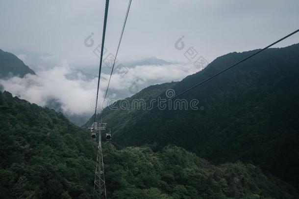 缆绳cablerelaystati向s电缆继电器站向明月山,江西,中国