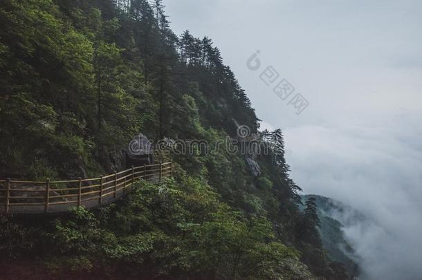 画廊路向悬崖向明月山,中国