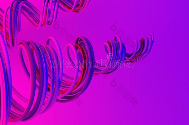 螺旋动态的波浪线条抽象的紫色的粉红色的梯度后座