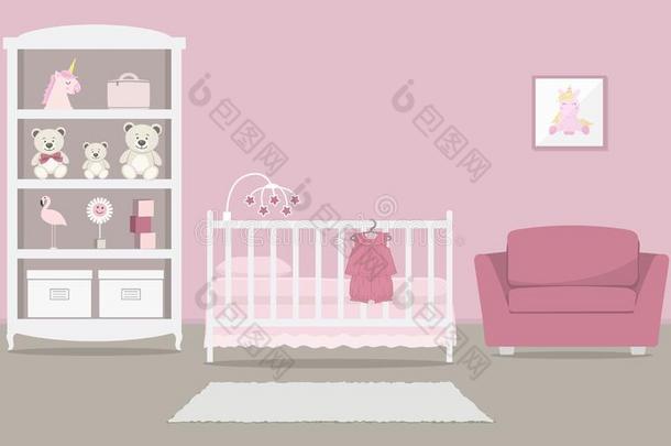 小孩`英文字母表的第19个字母房间为一新生的b一by.内部bed房间为一b一by女孩