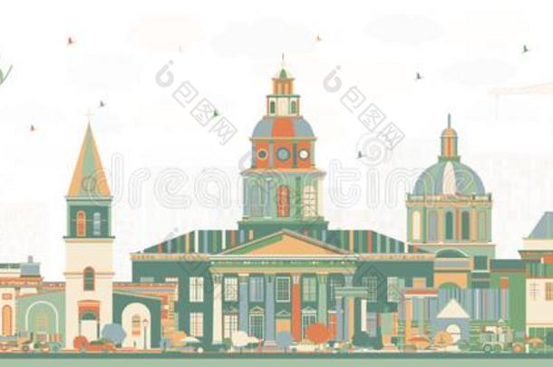 <strong>安纳波利斯</strong>马里兰城市地平线和颜色建筑物