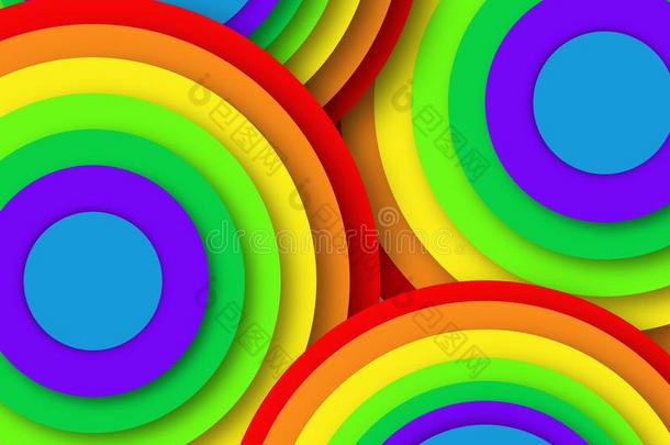 彩虹圆模式-商业照片海报,超级的质量