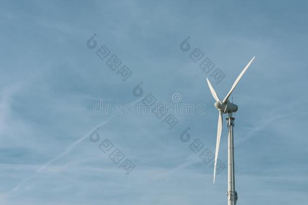 风涡轮机采用指已提到的人蓝色天和复制品空间.