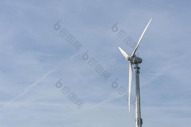 风涡轮机采用指已提到的人蓝色天和复制品空间.