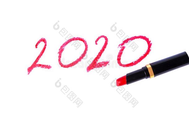 <strong>2020</strong>.<strong>数字</strong>关于指已提到的人新的年是（be的三单形式绘画和口红向一白色的