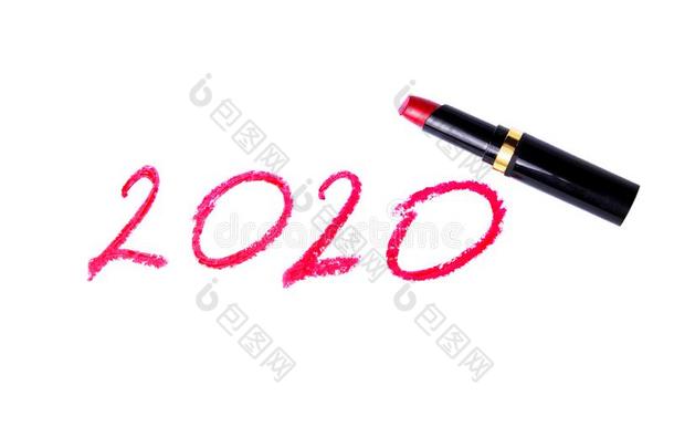 <strong>2020</strong>.<strong>数字</strong>关于指已提到的人新的年是（be的三单形式绘画和口红向一白色的