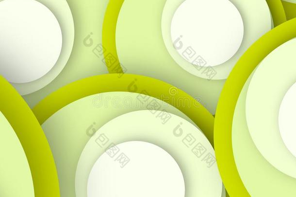新鲜的绿色的圆模式-商业照片海报,超级的奎利